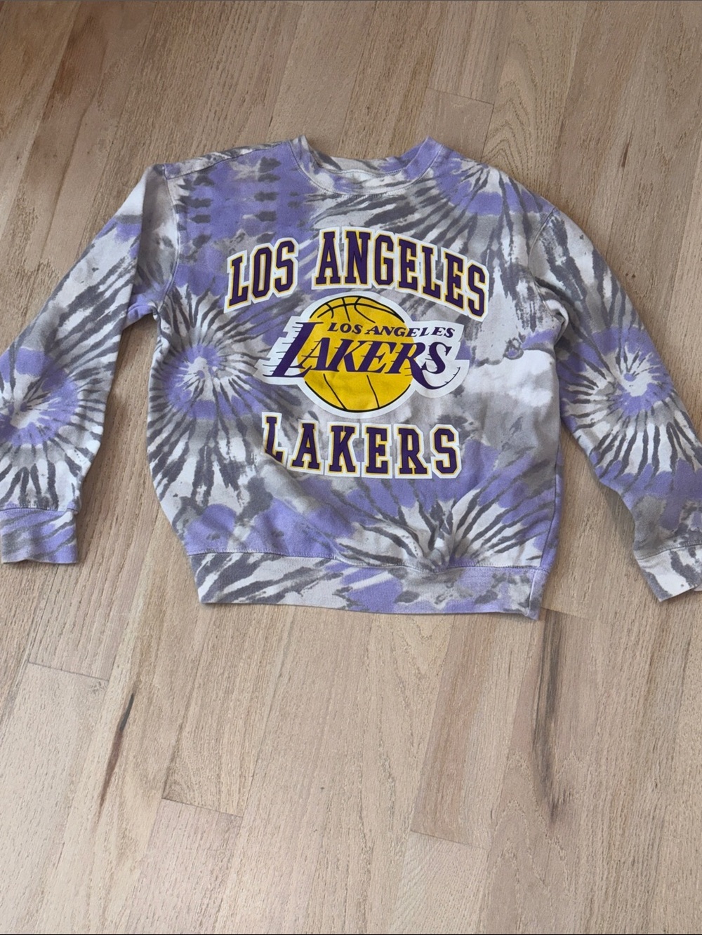 HYBRID APPAREL Los Angeles Lakers Tie-Dye Sweatshirt XS